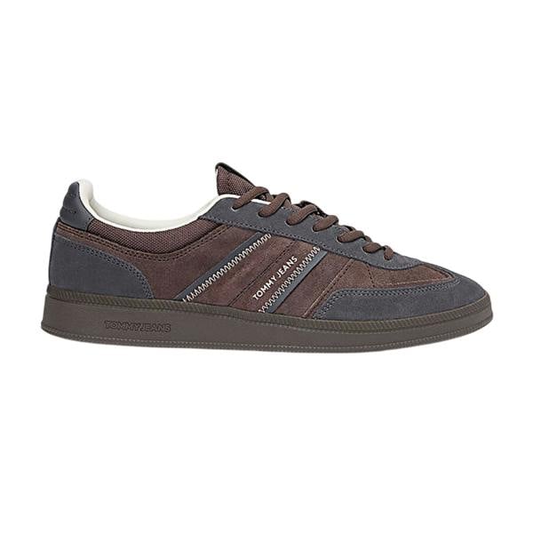 Tommy Jeans Mens Greenwich Stripe Suede Trainers - Washed Black - 