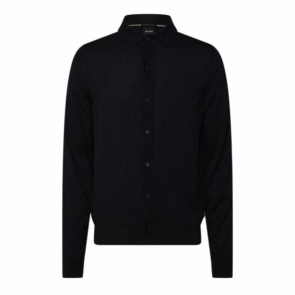 Boss Mens Virgin Wool Shirt - Dark Blue - 