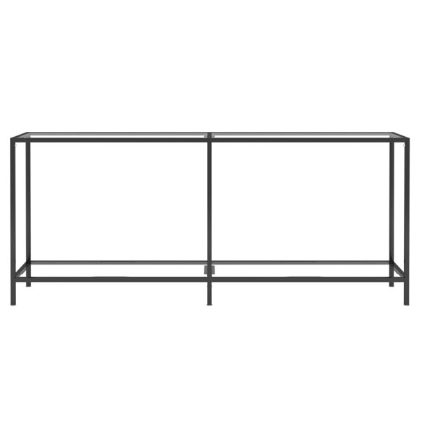Berkfield Console Table Transparent 180x35x75.5 cm Tempered Glass