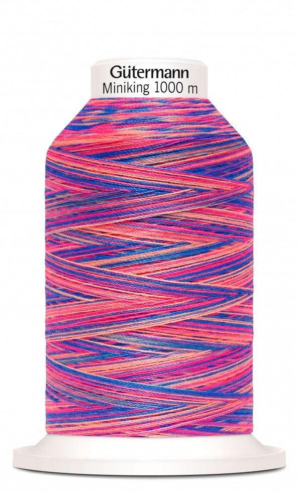 Gutermann Multicolour Miniking Overlocker Thread 1000m Polyester Thread Suitable For Dressmaking