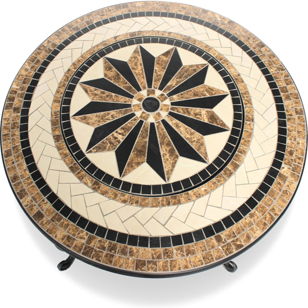 Centurion Supports TOPANGA High-End Round Multi-Functional Garden and Patio Heater, Fire Pit, Coffee Table, BBQ and Ice Bucket