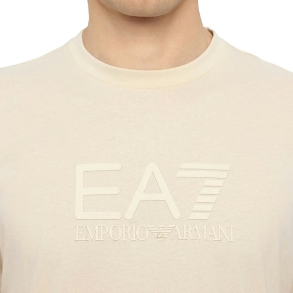 Emporio Armani EA7 EA7 Emporio Armani Visibility Tonal Logo T-Shirt Almond Milk