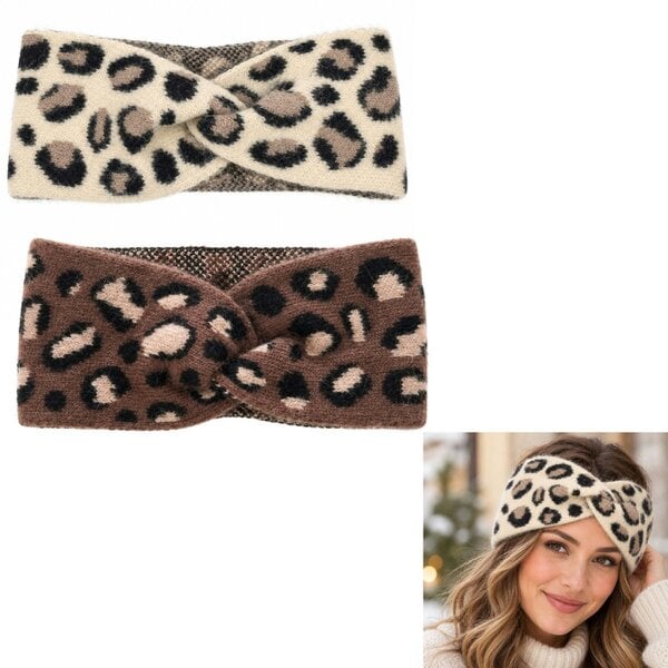 Love EMVY Leopard Print Twist Headband for Women