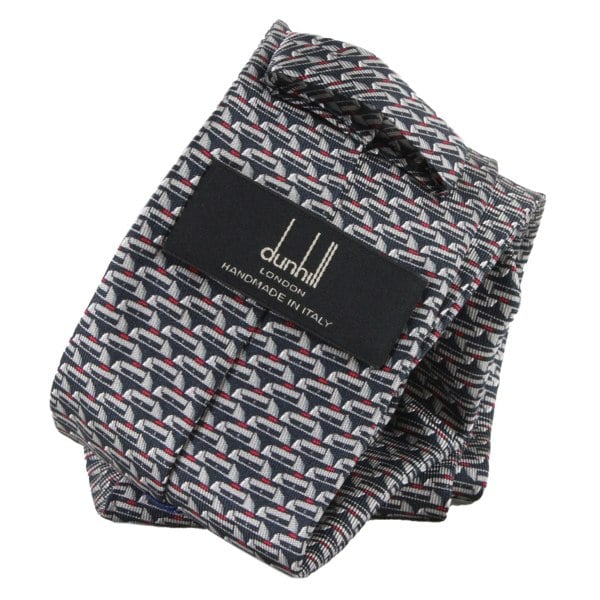 Dunhill&nbsp;mulberry silk tie in a duke lock pattern