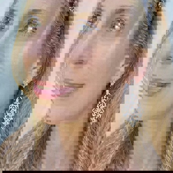 statement earrings silver sparkling earrings