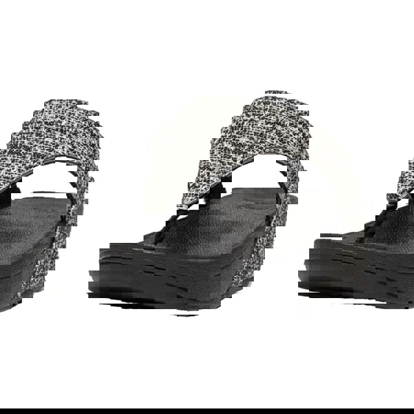 Fit Flop Womens/Ladies Lulu Shimmer Weave Toe Post Sandals - Black