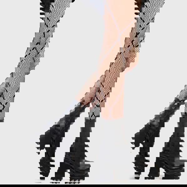 Lamoda Old Friend BlackPU Chunky Platform Ankle Boots Trendy Bold Streetwear