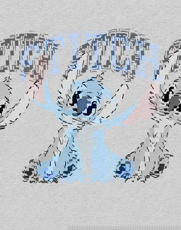 Disney Lilo & Stitch Girls Grey College Hoodie