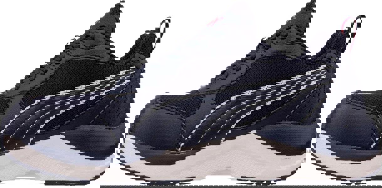 PUMA Safety PUMA Shift S1P Mens Composite Toe Midsole Work Shoes Trainers, black athletic work shoes with white sole and reflective accents.