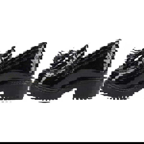 Hush Puppies Abigail Patent Senior Leather Girls's Black Loafers