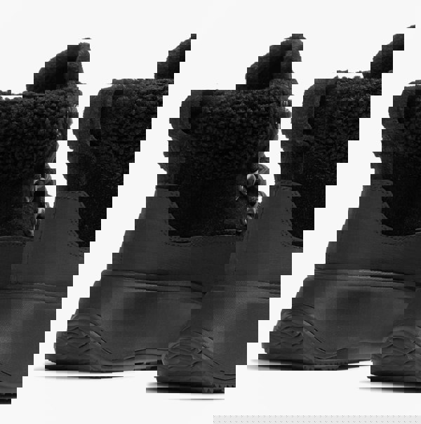 FitFlop F-MODE TEDDY-COLLAR WARM SUEDE Womens Suede Booties All Black