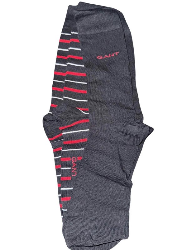GANT 2-Pack Multi-Stripe Socks Gift Set, Black