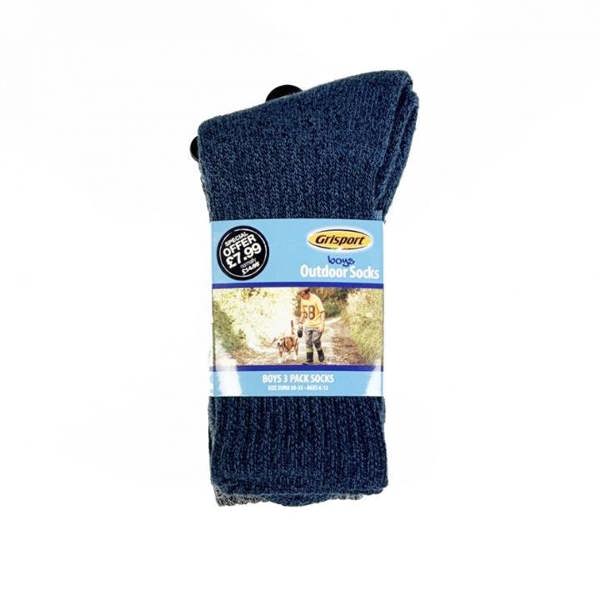 Grisport Boys Outdoor Socks 3 pair pack