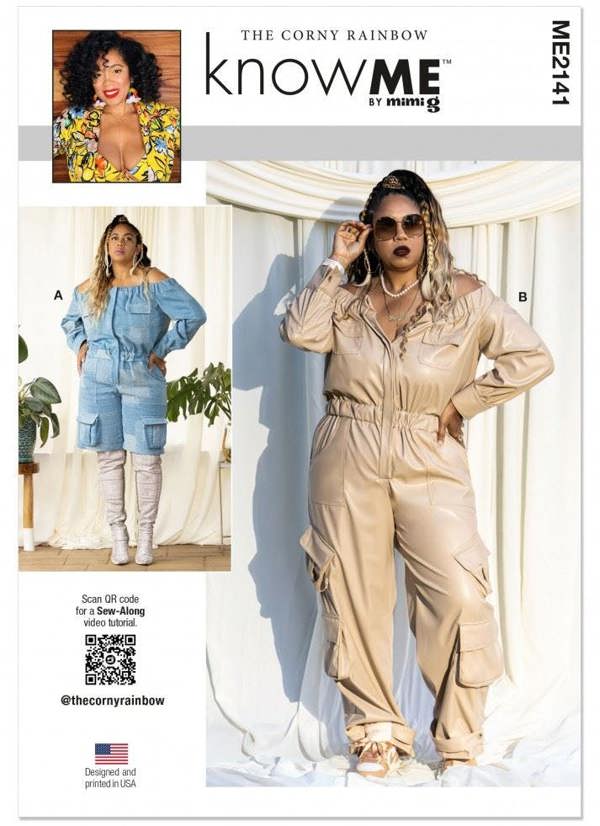 Know Me Sewing Pattern 2141, Jumpsuits for Women, K5 (8-10-12-14-16) - Intermediate
