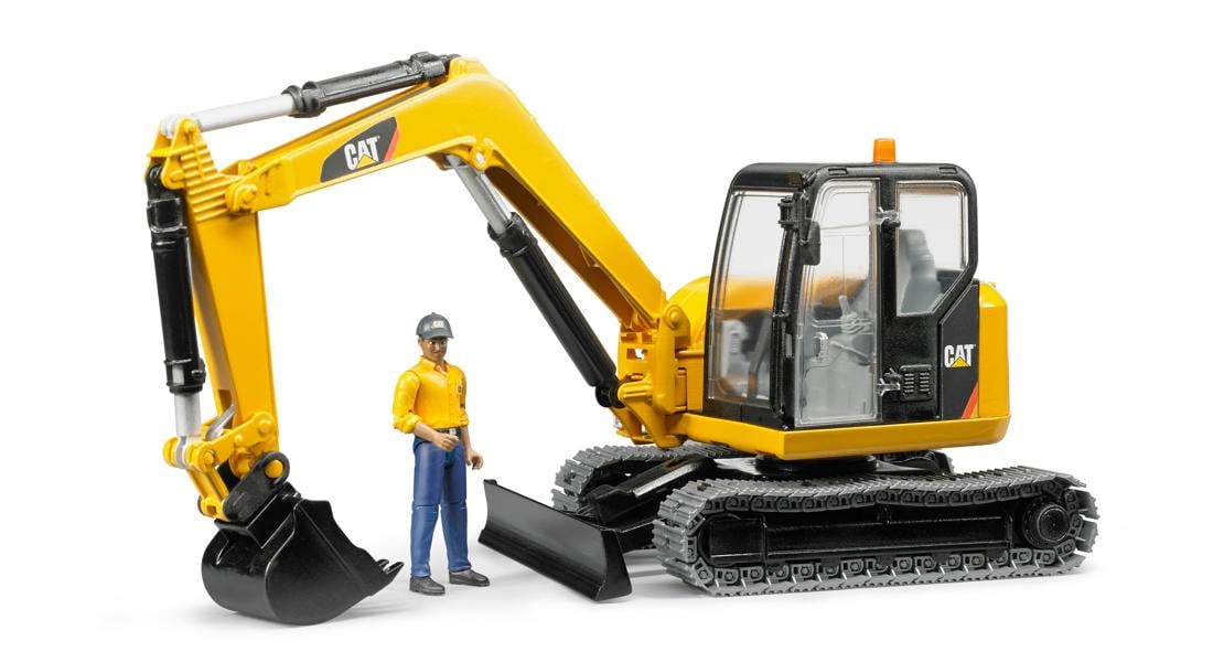 Bruder Cat Mini excavator with worker Tracked Excavator Model