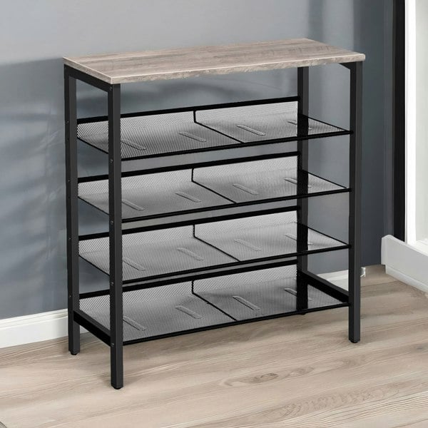 Rafaelo Mobilia 5-Tier Shoe Rack Greige