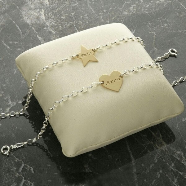 Christopher James of London Sterling Silver Belcher Link Bracelet With Personalised Charm