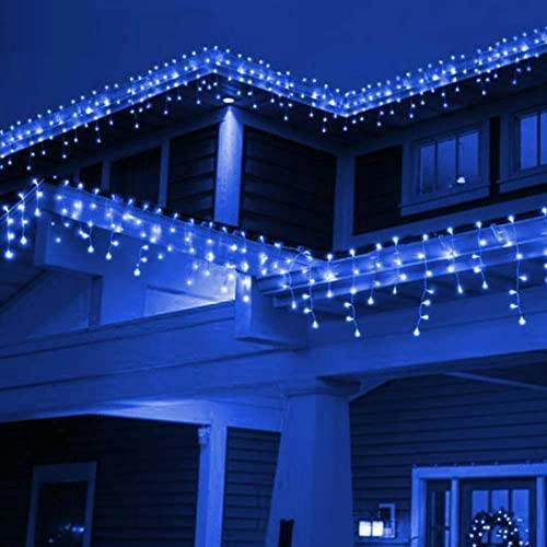 Blue LED Icicle String Fairy Lights with Timer, Memory Function and 10m Lead Wire in 960 or 1200 LED Options image 4