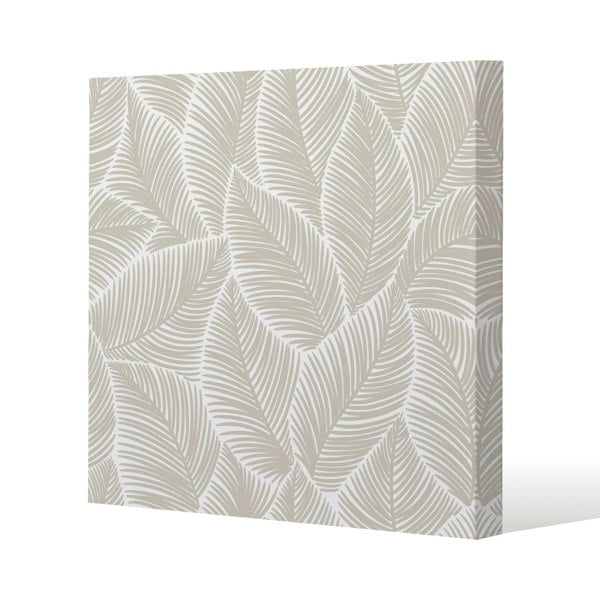 Benjamin Tate Design beige leaves (Canvas Print)