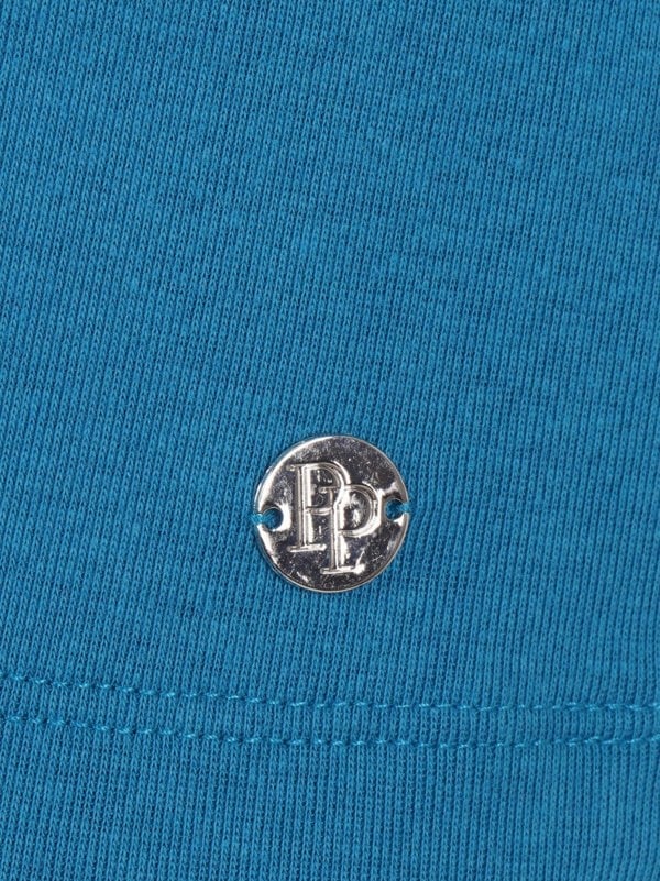 PennyPlain High Back V-neck Top - Wedgewood