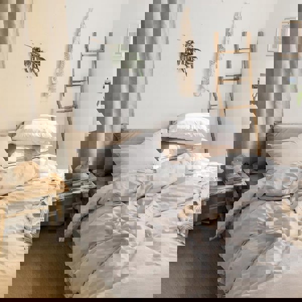 ST214 Linen Duvet Cover + Bed Sheet + 2 Pillowcases, King-Weilai Concept-Weilai Concept