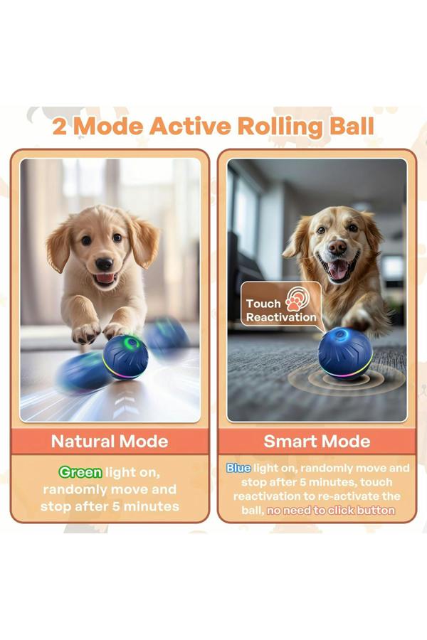 Dyzi Smart Bouncing Dog Ball 6.6cm USB Rechargeable Interactive Toy