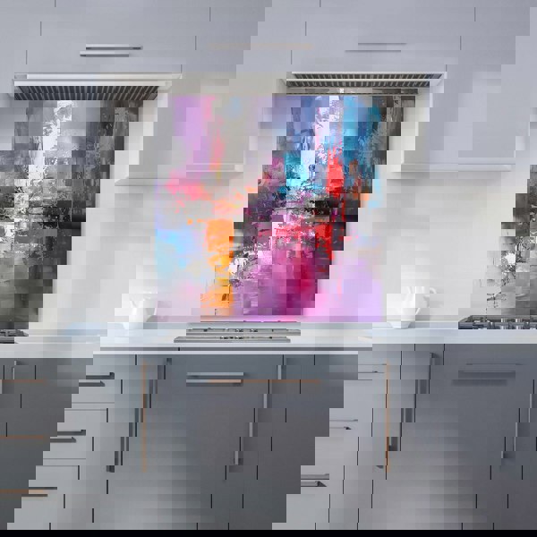 Warren Reed - Designer Vibrant Metropolis: A Palette Of Emotions Kitchen Splashback