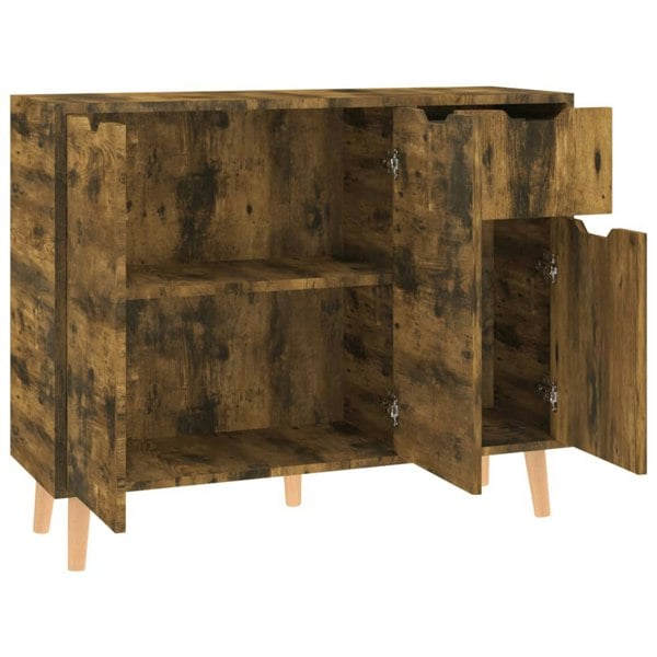 Berkfield Sideboard Smoked Oak 90x30x72 cm Engineered Wood