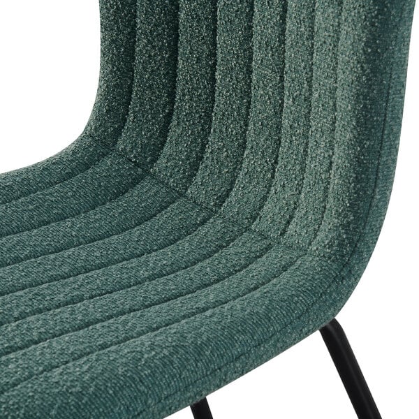 Set of 2 Teddy Faux Fur Stitched Design Dining Chairs Bella