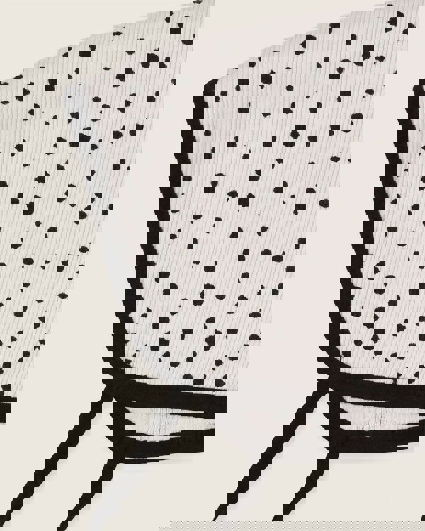 Cream Abstract Spot Print Bonnet - image 4