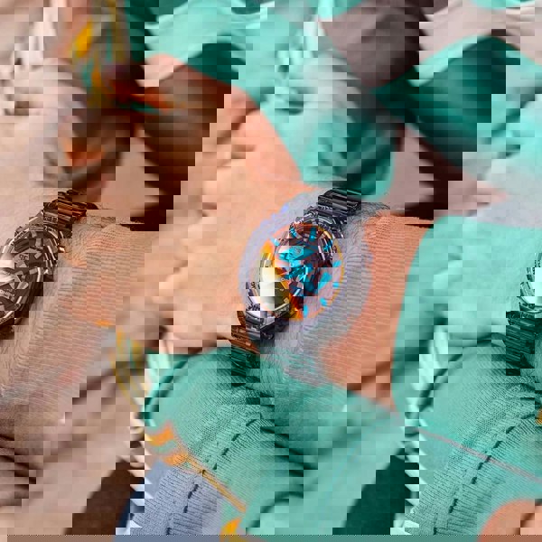 Casio G-Shock Core Grey Transparent Orange Dual Display Watch GA-2100TLS-8AER