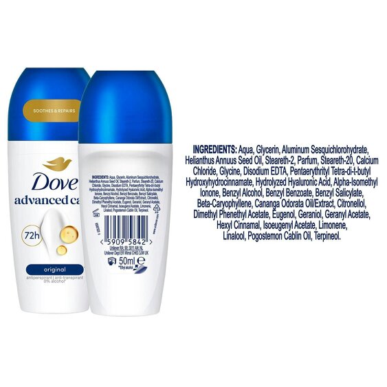 Dove Original Roll On Anti-Perspirant Long Lasting Fragrance for 72 Hours