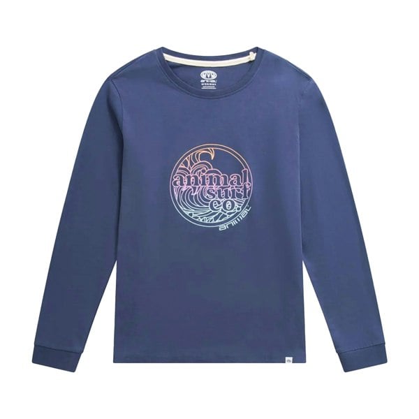 Animal Womens Adriana Mystic Organic Long-Sleeved Top - Dark Blue