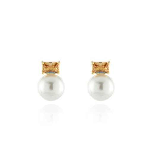 Cachet London Corin Gold Champagne Clip On Earrings