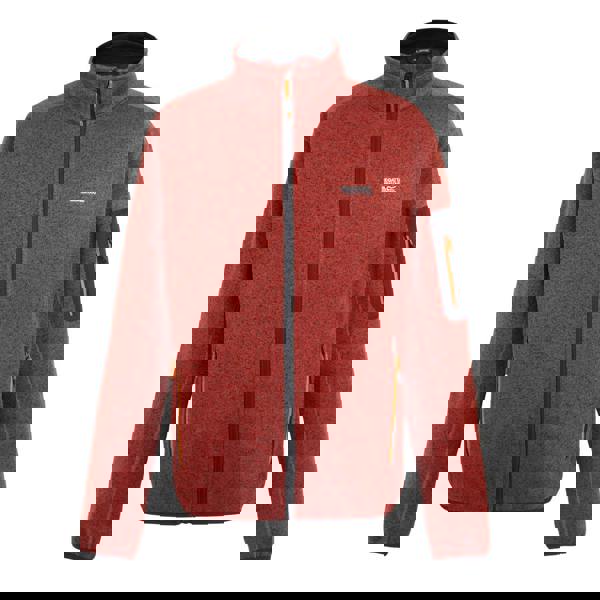 Regatta Mens Newhill Marl Full Zip Fleece Jacket - Red Ochre