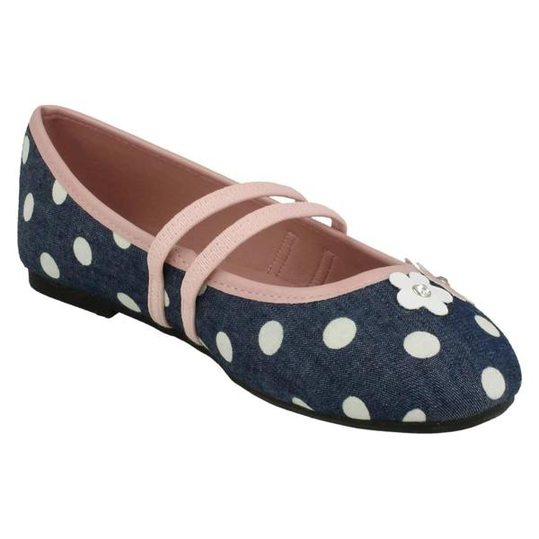 Spot On Girls Spot On Flat Floral Ballerina Shoes
