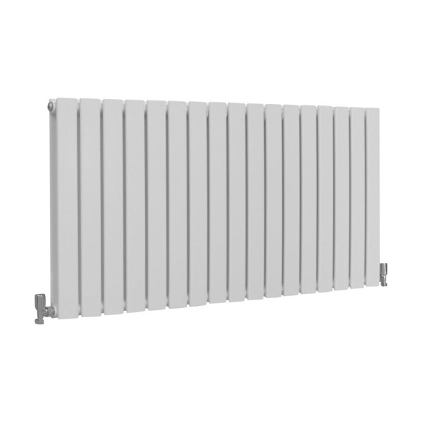 Designer Flat Panel Radiator - Gloss White (600mm x 1190mm)