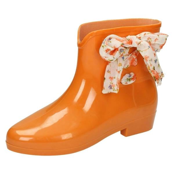 Spot On Ladies Spot On Tied Bow Detail Ankle Wellington Boots X1187