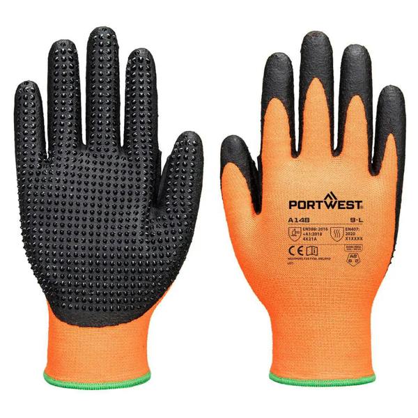 Grip 13 Nitrile High Dotted Glove (Pack of 12) Portwest