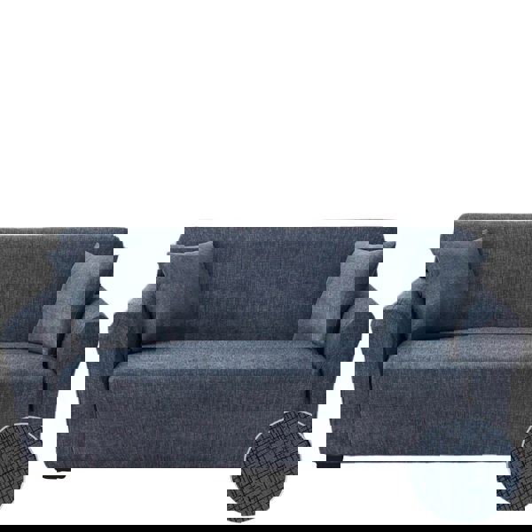 Anyhouz Anyseat 4 Seater Sofa Cover Navy Blue Style and Protection For Living Room Sofa Chair Elastic Stretchable Slipcover