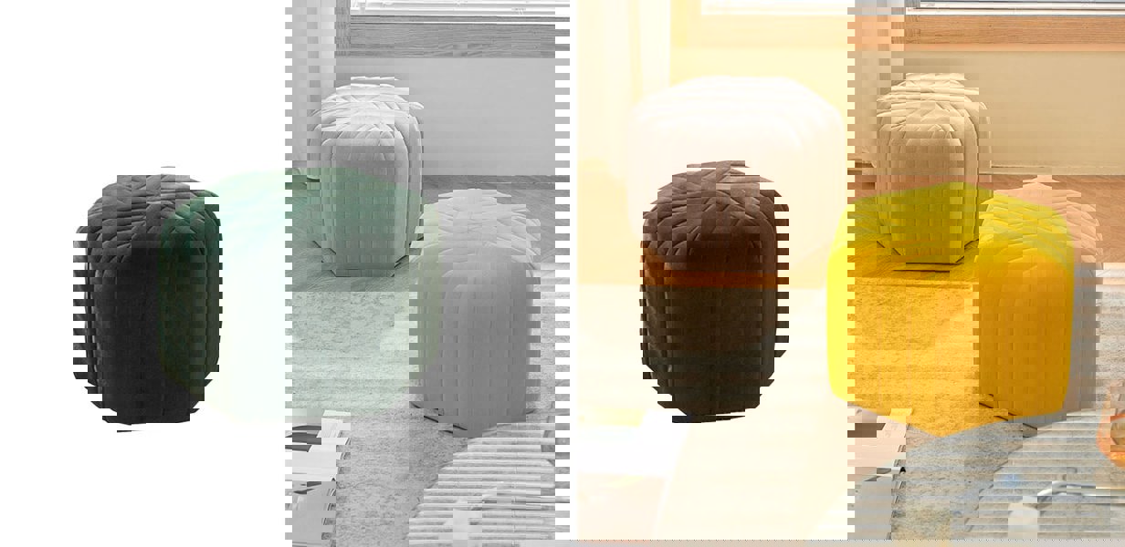 Della Footstool, Velvet-Rit Concept-Rit Concept