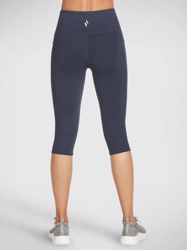 Skechers GOWALK High Waisted Capri Women's Leggings - Navy