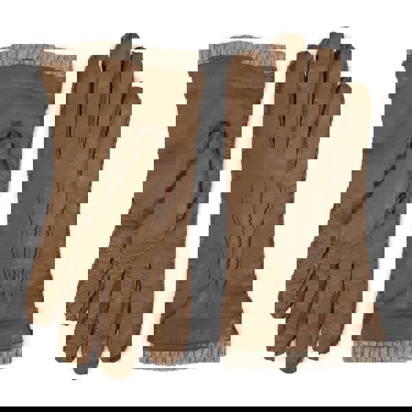 Infinity Leather Men’s Genuine Leather Wool Lined Ribbed Knit Cuff Gloves