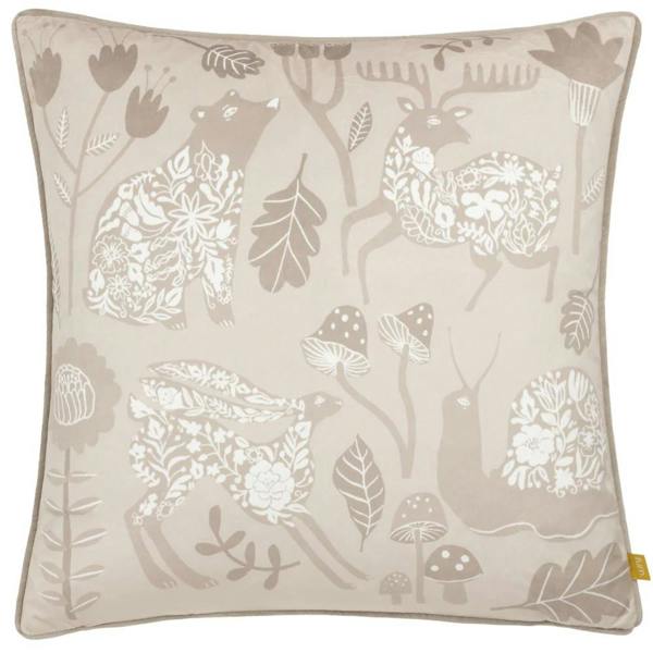 Furn Nook Velvet Piped Cushion Cover - Greige - 