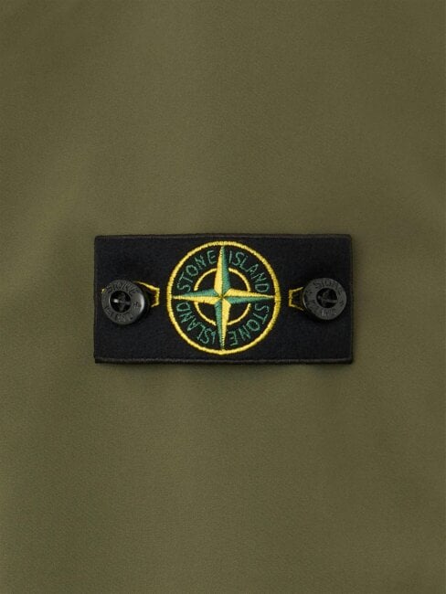 Stone Island Junior Stone Island Boys Soft Shell-R E.Dye Technology Hooded Jacket in Green