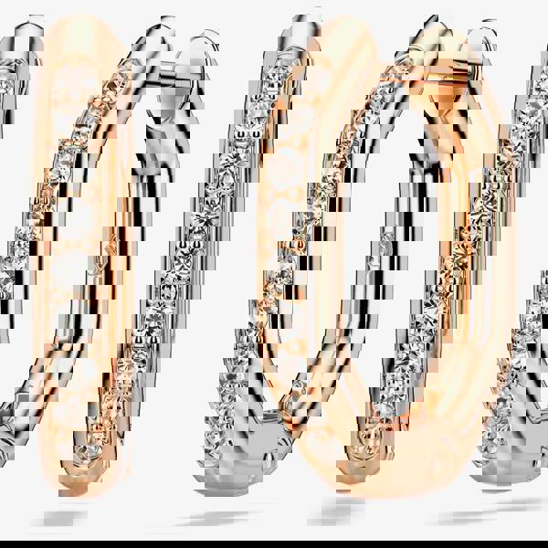 Swarovski Dextera Rose Gold Tone Crystal Hoop Earrings 5743798