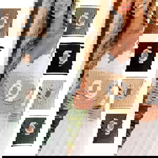 Solis Accessories Rope Daisy 2-in-1 Crossbody & Clutch Bag with Removable Strap