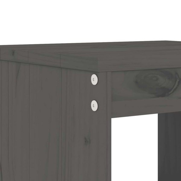 Berkfield Garden Stools 2 pcs Grey 40x36x45 cm Solid Wood Pine