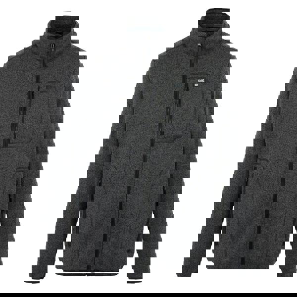 Regatta Mens Barlee Marl Full Zip Fleece Jacket - Black