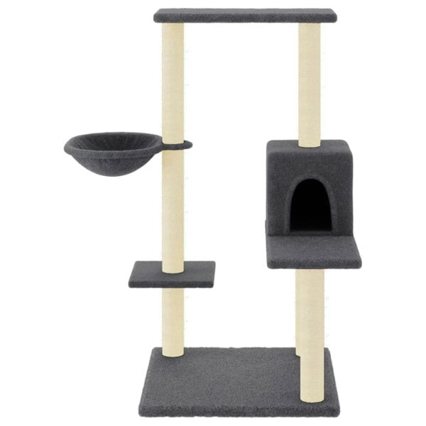 Berkfield Cat Tree with Sisal Scratching Posts Dark Grey 95 cm